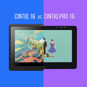 Cintiq 16 (DTK1660) and Cintiq Pro 16 (DTH1620) Spec Comparison