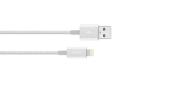 Moshi Braided Lightning to USB-A Charge/Sync Cable 99MO023104 Jet Silver - [machollywood]