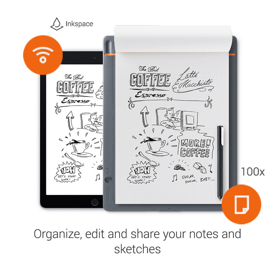 Alhudapk Com Wacom Bamboo Slate Smart Digital Notepad Bamboo Folio